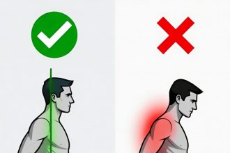 Perbandingan Postur Lari Ideal vs Postur Membungkuk Akibat Core Lemah