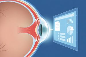 Ilustrasi Otot Siliaris Mata Saat Fokus pada Layar