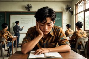 mengantuk di kelas akibat utang tidur