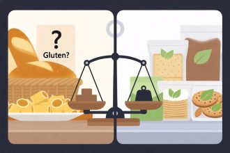 Ilustrasi tren diet bebas gluten vs makanan mengandung gluten