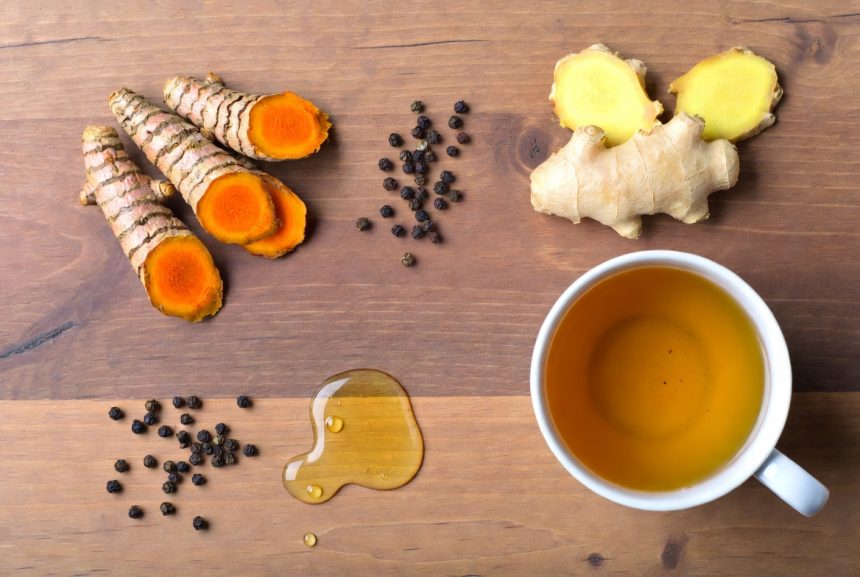 resep teh jahe kunyit dengan lada hitam untuk mengurangi peradangan sendi