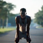 Pelari kehabisan napas di tengah jalan