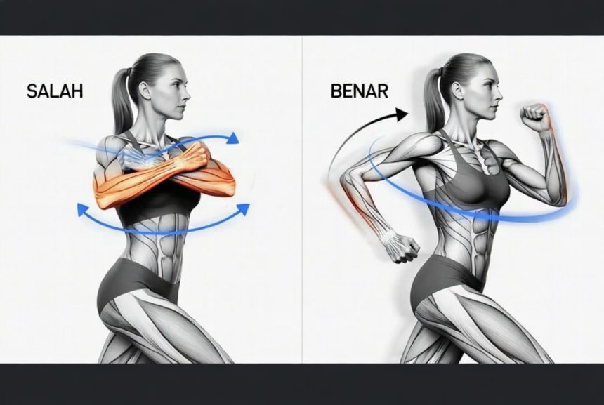 Ayunan Lengan yang Efisien: Siku 90° Depan-Belakang vs Menyilang Dada