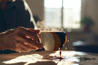 Membangun empati visual dan menunjukkan masalah tremor dalam kehidupan sehari-hari.