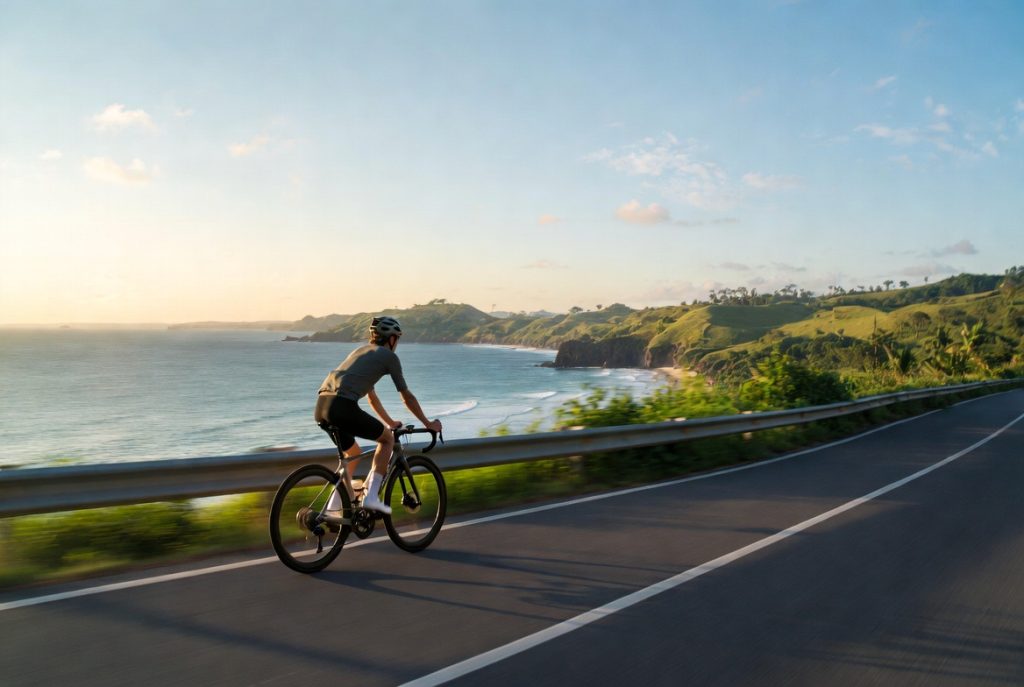 Pesepeda dengan posisi ergonomis yang benar