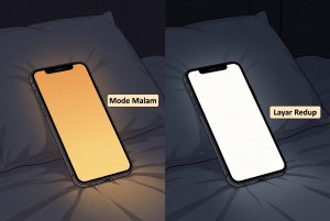 perbandingan-mode-malam-vs-layar-redup