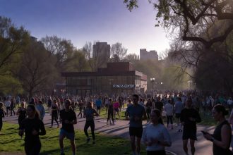 Aktivitas olahraga ramai di taman kota awal 2026