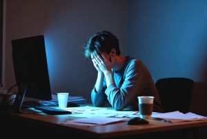 Ilustrasi Burnout: Kelelahan Mental Akibat Stres Kerja