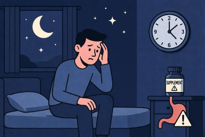 risiko over-stacking suplemen seperti gangguan pencernaan dan insomnia