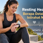 Resting heart rate dan detak jantung istirahat normal pada wanita aktif yang mengecek smartwatch